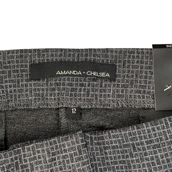 Amanda+Chelsea Amanda Ankle Pants Womens 12 Charcoal Modern Fit Stretch - Picture 9 of 16